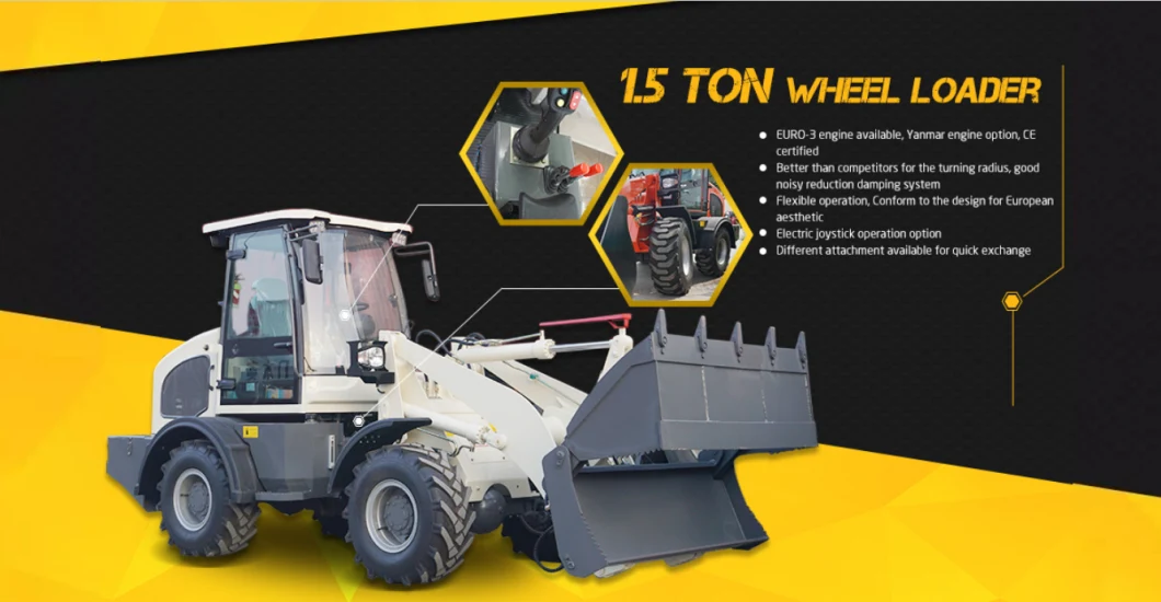 Euro5/EPA4 Emission 0.8/1.0/1.5/1.6/2.0ton Wheel Loader, Mini Loader, Front Loader