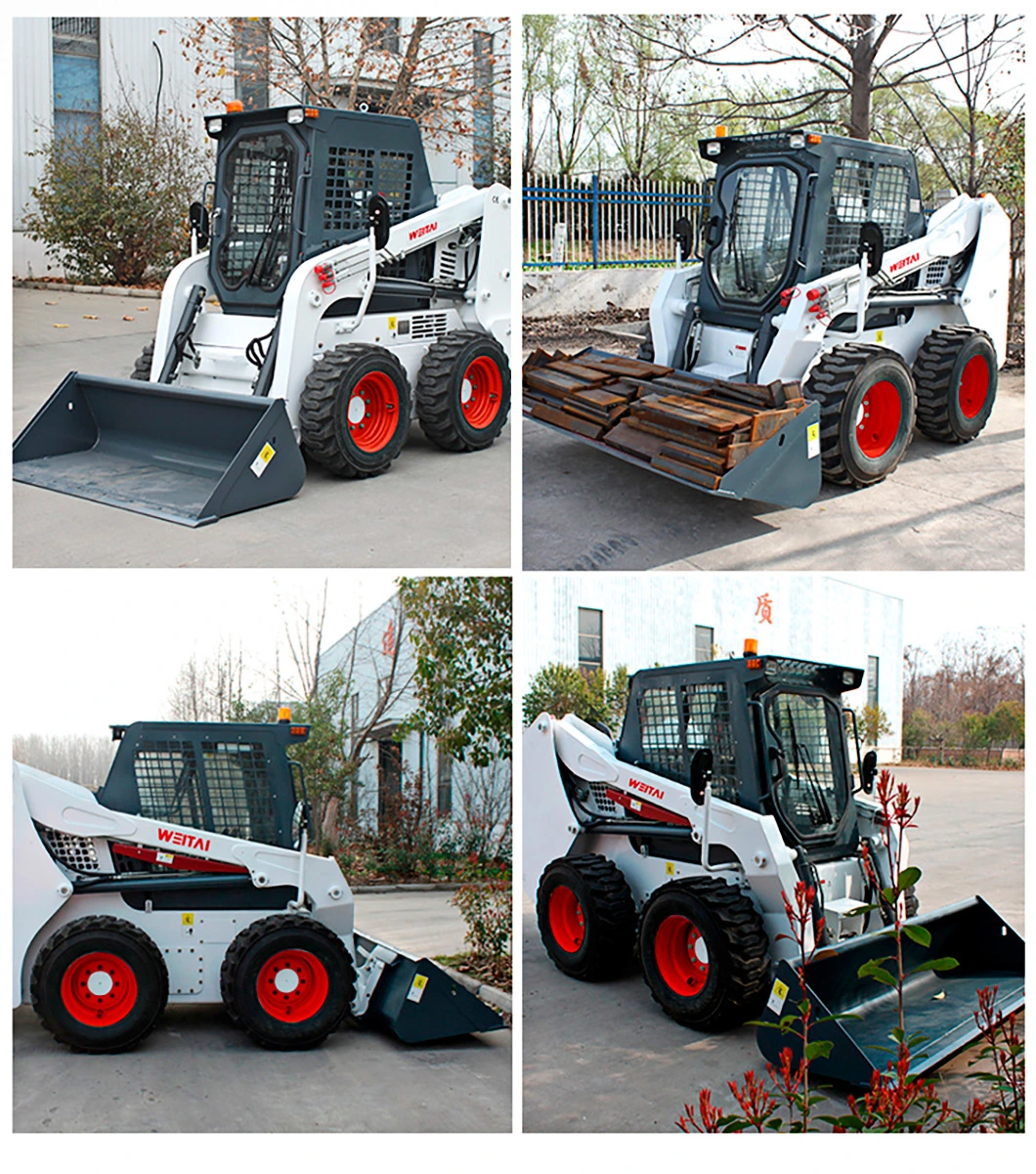 Customized Hydraulic Mini Loader 830kg Wheel Skid Steer Loader at Attachments Price