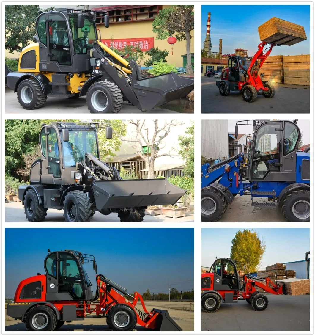 China Supplier Hzm Compact/Articulated/Multifunctional with CE/Euro 5 Engine Bucket/Fork/Attachments/Cab/Rops/Roll Bar 816 Mini Loader for Sales/Garden