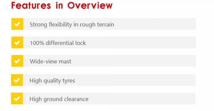 Rough Terrian Diesel Forklift Terrain Fork Lift 3 Ton 4 Ton 5 Ton All Rough Terrain Forklift Fork Truck