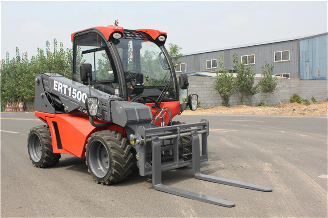 Everun Ert1500 1.35ton Telescopic Boom Compact Telehandler Mini Telescopic Wheel Loader Small Agricultural/Construction Equipment Machinery with Euro5/EPA4