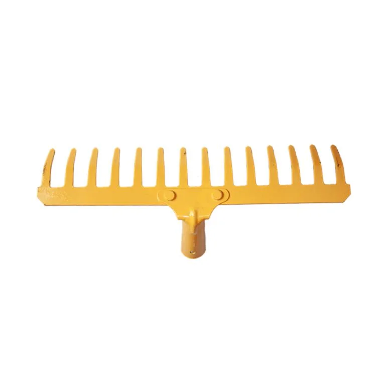 Plastic Garden Agricultural Hand Lawn Leaf Grabber Rake Head with Wood Handle