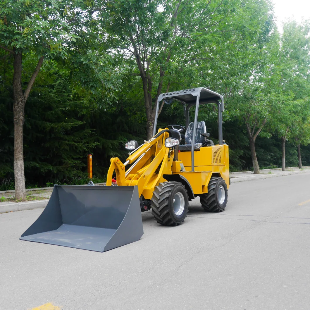 Wl10 0.8ton CE Certificate Hydraulic Transmission Small Wheel Loader with Sweeper