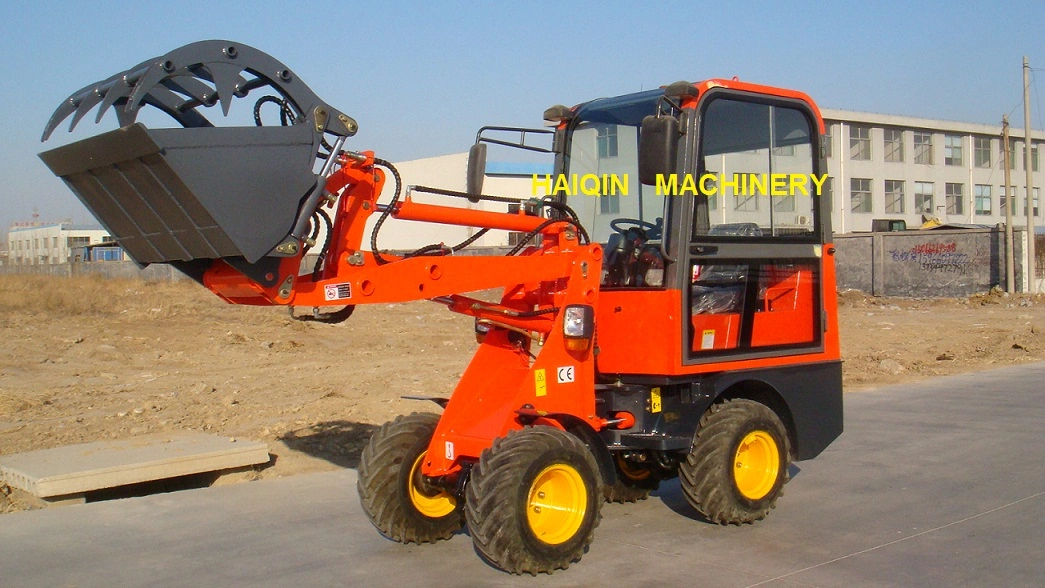 Haiqintop Made in China (HQ908) with Road Sweeper Articulated Mini Wheel Loader