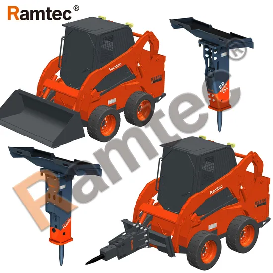 Мини-погрузчик с бортовым поворотом 830 кг, 40 л.с., новый для уборки снега